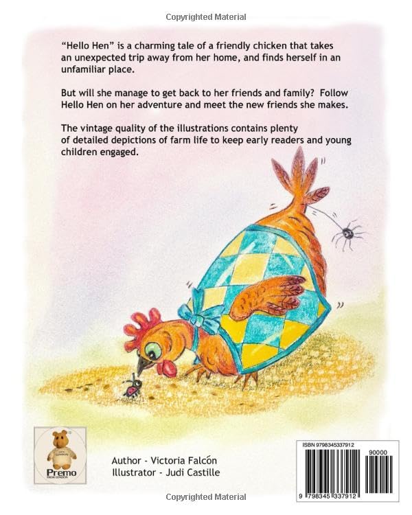 HELLO HEN - Childrens book.  Paperback.