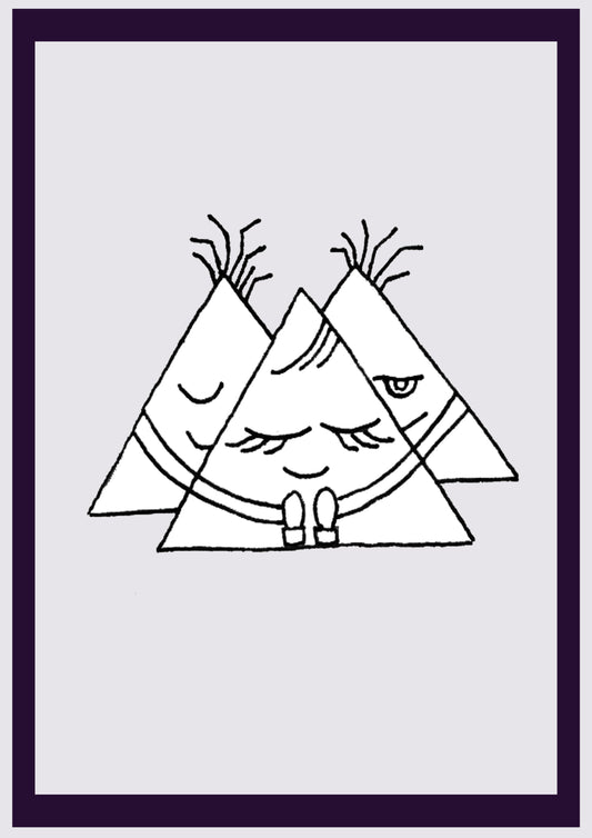 PYRAMID PARTY. Print. Open edition. Artist's first drawings. Digitally resized. (Ref.Og. SOR035V01. First Drawings. Pen-on-paper)